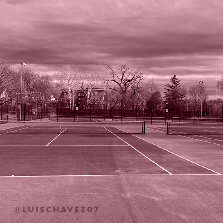 Tennis-court apartment amenity